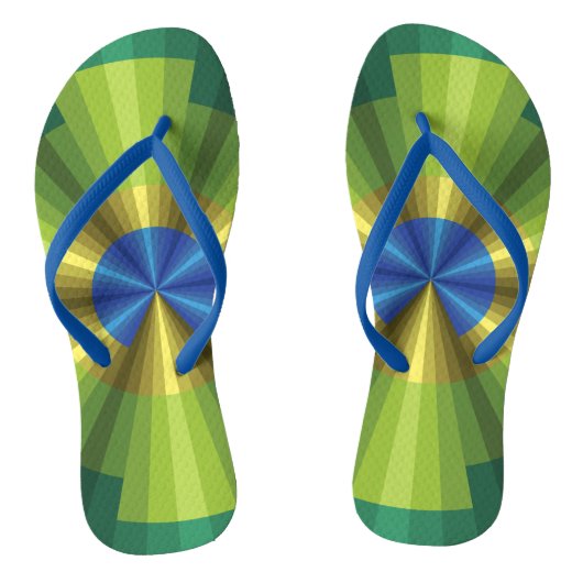 Peacock Illusion Flip Flops Badesandalen (Fußbett)