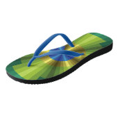 Peacock Illusion Flip Flops Badesandalen (Schrägansicht)