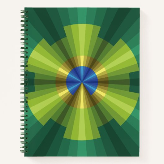 Peacock Illusion SpiralNotebook Notizblock (Vorderseite)
