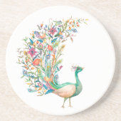 Peacock Illustration Untersetzer (Vorne)