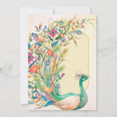 Peacock Indian Hindu Einladungen zur Hochzeit (Rückseite)