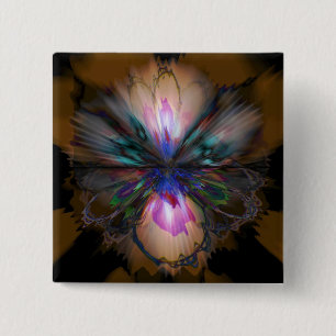 Peacock Iris Button