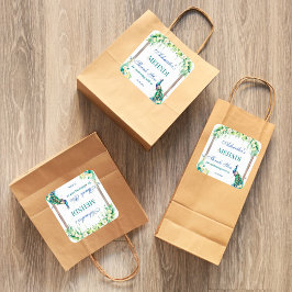 Peacock Jasminblüten Erzhochzeit Indiens Quadratischer Aufkleber