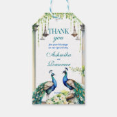 Peacock jasmine indische Hochzeitsvorlage Gunst Ge Geschenkanhänger (Vorderseite)