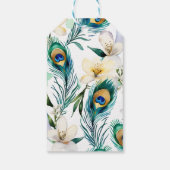 Peacock jasmine indische Hochzeitsvorlage Gunst Ge Geschenkanhänger (Rückseite)