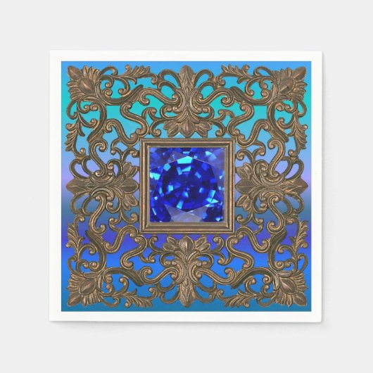 Peacock Jewel Serviette (Vorderseite)