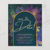 Peacock Jewel Tones Green Blue Wedding (Vorderseite)