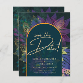 Peacock Jewel Tones Green Blue Wedding