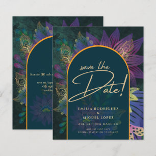 Peacock Jewel Tones Green Blue Wedding