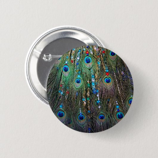 Peacock Jewelery Button (Vorne & Hinten)