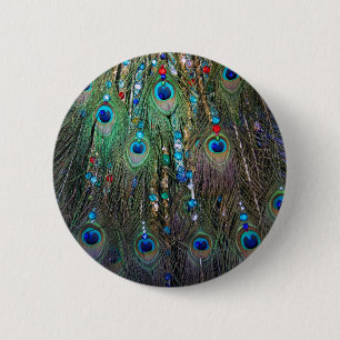 Peacock Jewelery Button