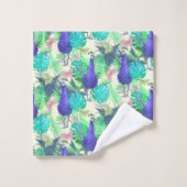 Peacock Jungle Bright Badhandtuch Set (Waschlappen)