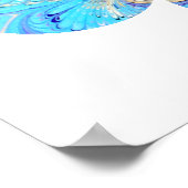 Peacock Kaleidoscope Blume Poster (Ecke)