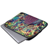 Peacock kaleidoscope farbenfroh boho künstlerisch laptopschutzhülle (Vorne Knopf)