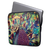 Peacock kaleidoscope farbenfroh boho künstlerisch laptopschutzhülle (Vorderseite Links)