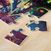 Peacock kaleidoscope farbenfroh boho künstlerisch puzzle (Seite)