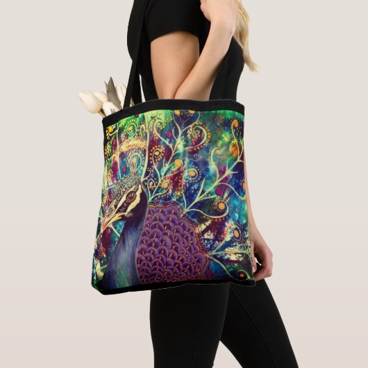 Peacock kaleidoscope farbenfroh boho künstlerisch tasche (Von Nahem)