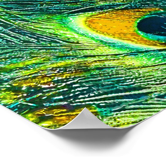 PEACOCK KALEIDOSCOPE Poster (Ecke)
