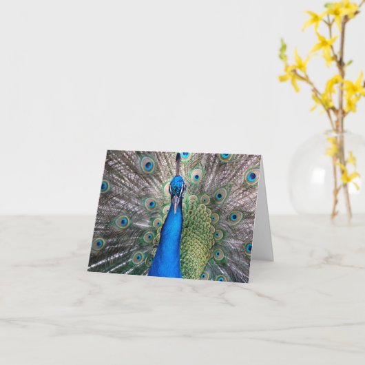 Peacock Karte (Gelbe Blume)