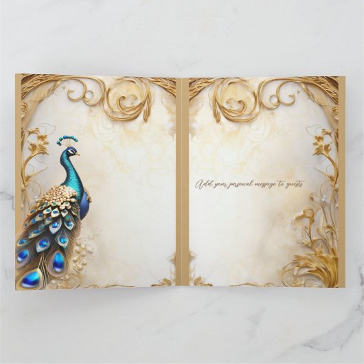 Peacock Karte (Innenseite)