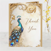 Peacock Karte (Gelbe Blume)