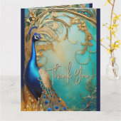 Peacock Karte (Gelbe Blume)