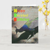 Peacock Karte (Gelbe Blume)