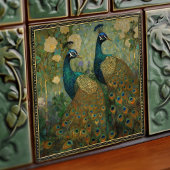Peacock Klimt Wall Decke Impressionist Art Nouveau Fliese