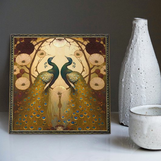 Peacock Klimt Wall Decke Impressionist Art Nouveau Fliese