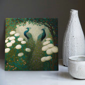 Peacock Klimt Wall Deco Repro Art Nouveau Fliese