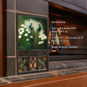 Peacock Klimt Wall Deco Repro Art Nouveau Fliese