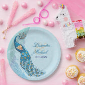 Peacock Lace Elegance Custom Paper Tellers Pappteller (Party)