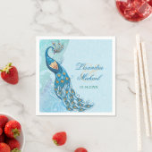 Peacock Lace Elegance Wedding Napkins Serviette (Beispiel)
