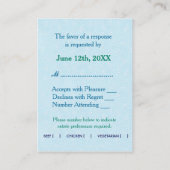 Peacock Lace Elegance Wedding RSVP Begleitkarte (Rückseite)