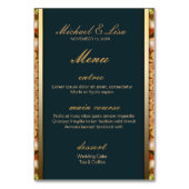 Peacock Lace Mandala Gold Menü Tischnummer Card (Rückseite)
