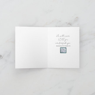 Peacock Leaf/Leaf-He Will Never Leaf You-Turquoise Karte