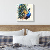 Peacock-Leinwand Leinwanddruck (Insitu (Schlafzimmer))