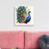 Peacock-Leinwand Leinwanddruck (Insitu (Wohnzimmer))