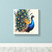 Peacock-Leinwand Leinwanddruck (Insitu (Holzboden))