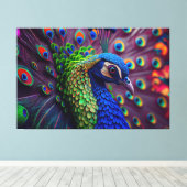 Peacock Leinwanddruck (Insitu (Holzboden))