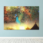Peacock Leinwanddruck (Insitu (Holzboden))