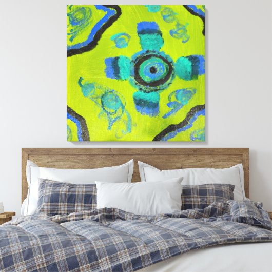 Peacock Leinwanddruck (Insitu (Schlafzimmer))