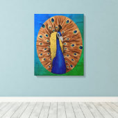 Peacock Leinwanddruck (Insitu (Holzboden))