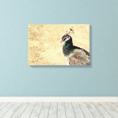 Peacock Leinwanddruck (Insitu (Holzboden))