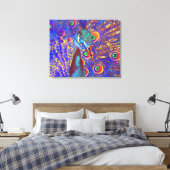Peacock Leinwanddruck (Insitu (Schlafzimmer))