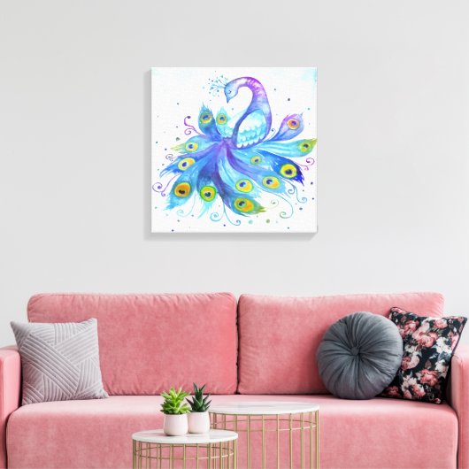 Peacock Leinwanddruck (Insitu (Wohnzimmer))