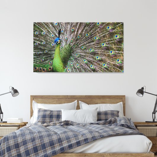 Peacock Leinwanddruck (Insitu (Schlafzimmer))