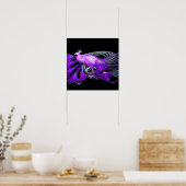 PEACOCK, lila-blauviolett schwarz Poster (Küche)