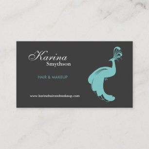Peacock Logo-Haarstylist/Kosmetologe/Mode Visitenkarte
