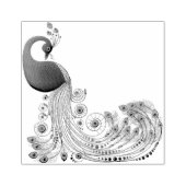 Peacock Long Curled Schwanz Feathers Gummistempel (Prägung)